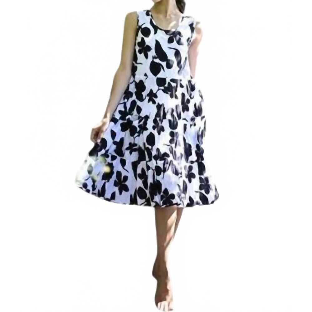 NEW DRESS ADDICT joy relaxed summer style dress in black & white